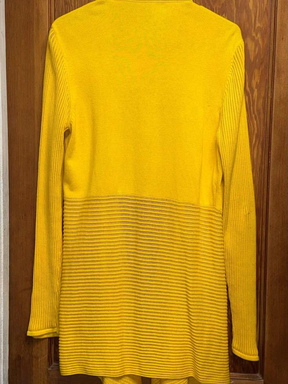Grace Elements Bright Yellow Open-Front Ribbed Cardigan - Picture 4 of 4